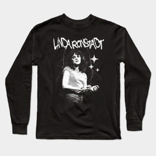 Linda Ronstadt // 1970s Retro Style Fan Design Long Sleeve T-Shirt